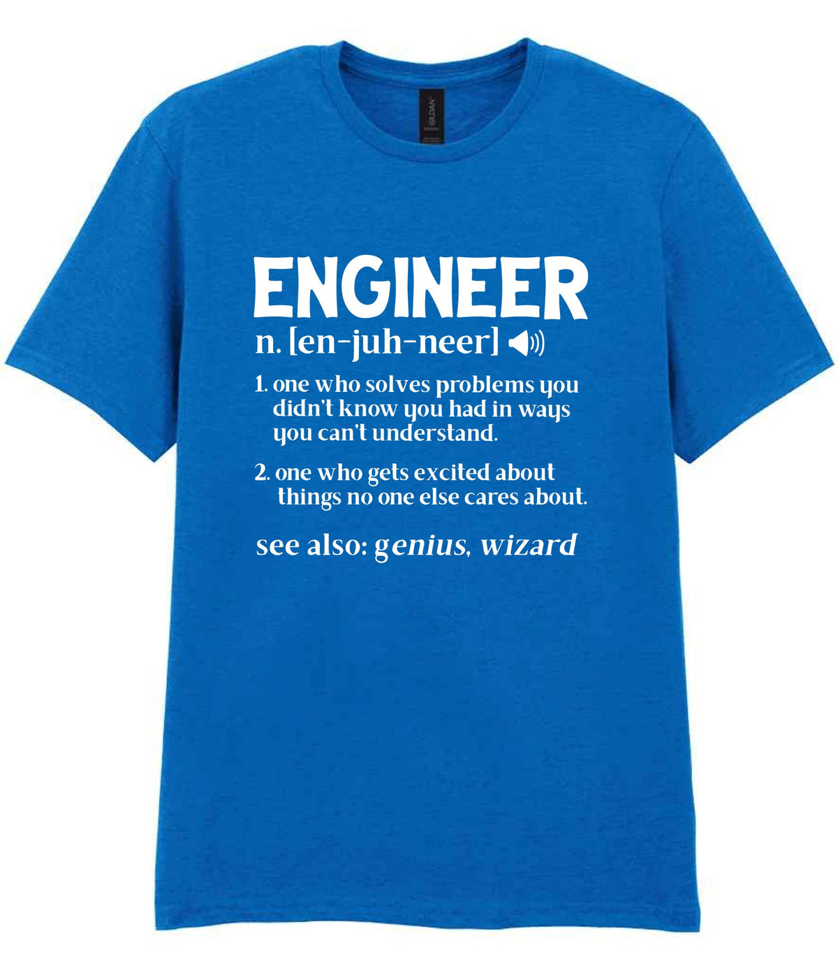 Engineer Definition t-shirt in royal blue