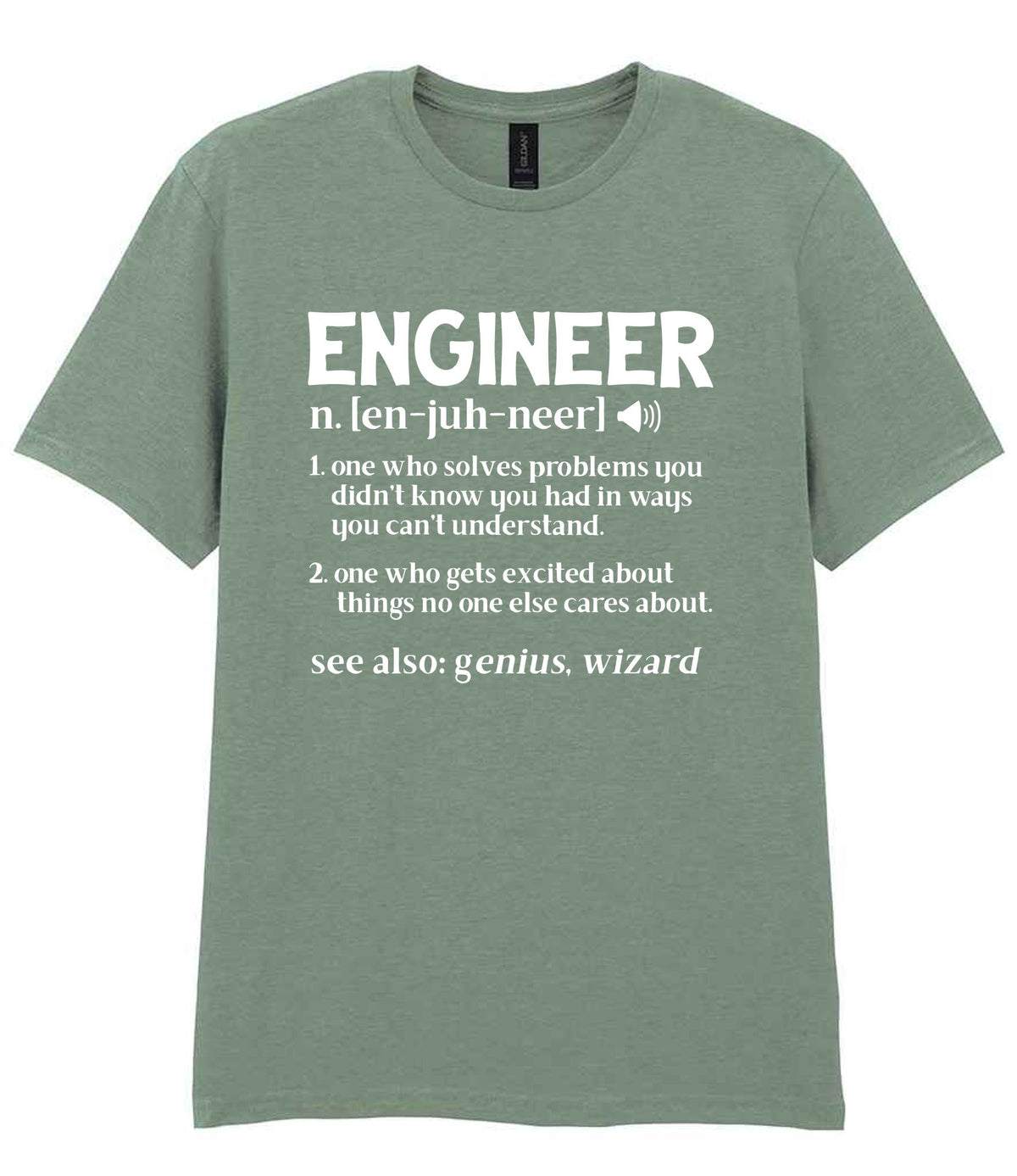 Engineer Definition t-shirt in sage