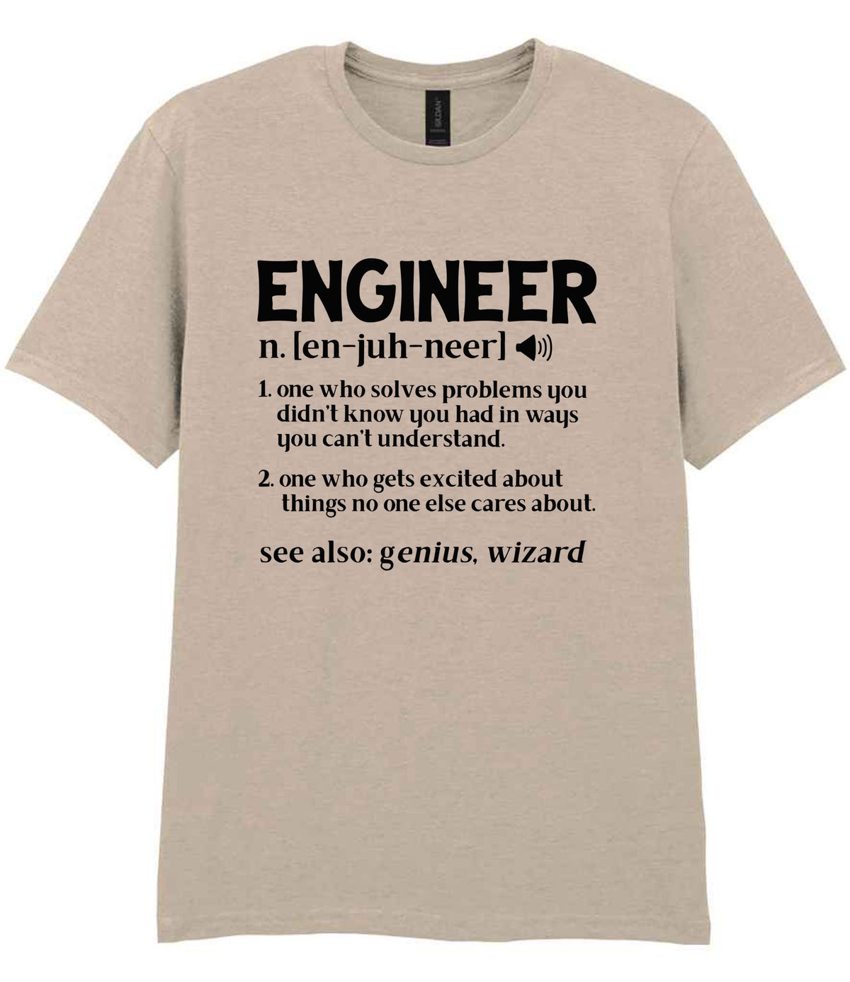 Engineer Definition t-shirt in sand