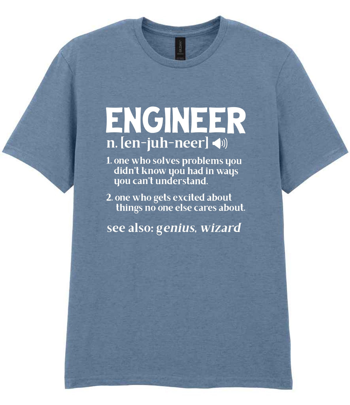 Engineer Definition t-shirt in stone blue