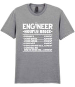 Engineer Hourly Rates t-shirt in sport grey