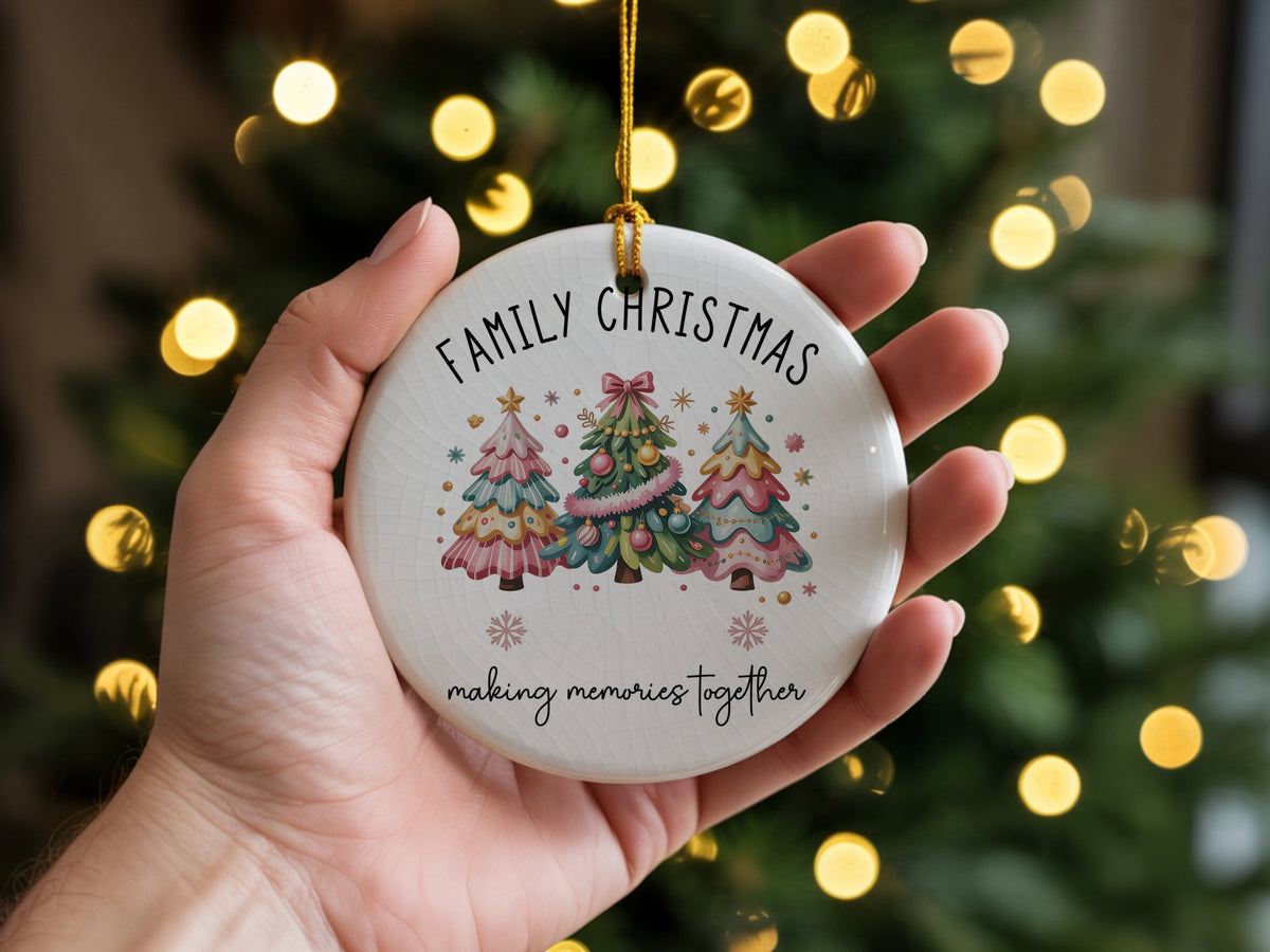 FAMILY CHRISTMAS Making Memories Together hanging decoration in standard
