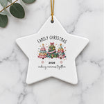 Customisable FAMILY CHRISTMAS Making Memories Together – Ceramic Hanging Star Decoration, personalised with your own text