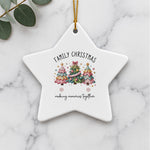 FAMILY CHRISTMAS Making Memories Together star decoration in white