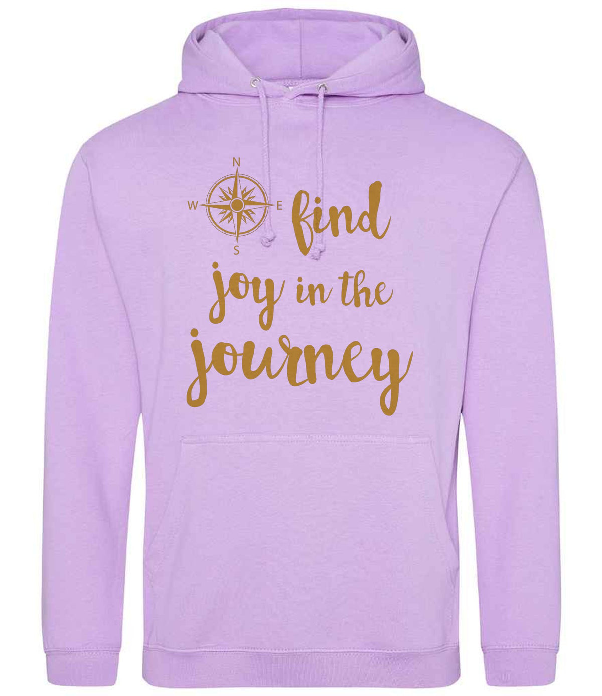 Find Joy in the Journey – Unisex Hoodie in Lavender with Gold vinyl