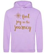 Find Joy in the Journey – Unisex Hoodie in Lavender with Gold vinyl