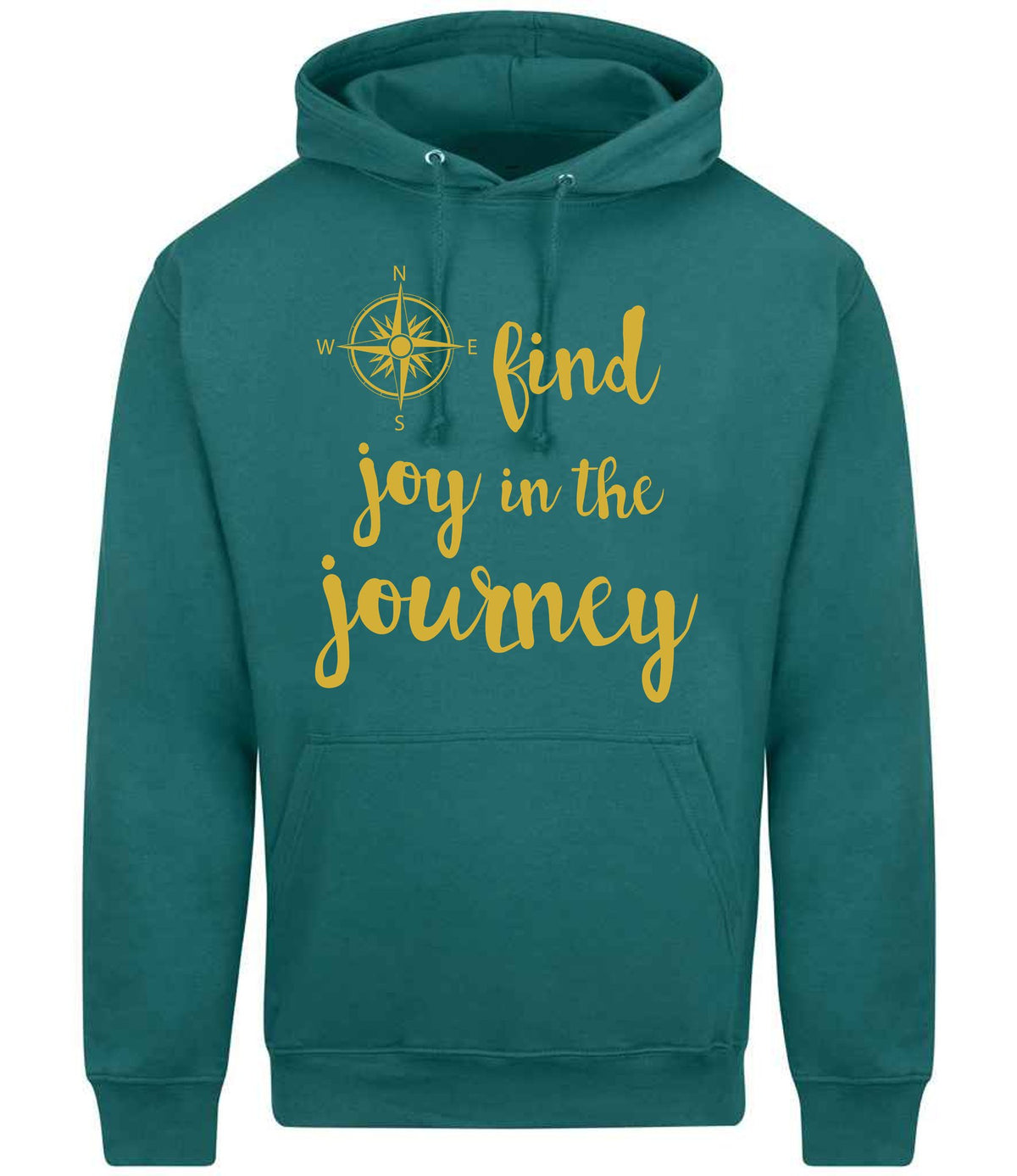 Find Joy in the Journey – Unisex Hoodie in Teal with Gold vinyl
