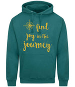 Find Joy in the Journey – Unisex Hoodie in Teal with Gold vinyl