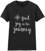 Find Joy in the Journey – Ladies T-Shirt in Black with Silver vinyl