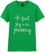 Find Joy in the Journey – Ladies T-Shirt in Irish Green with Silver vinyl