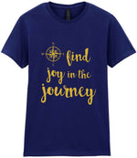 Find Joy in the Journey – Ladies T-Shirt in Navy with Gold vinyl