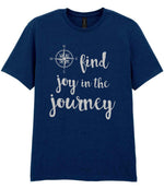 Find Joy in the Journey – Unisex T-Shirt in Navy with Silver vinyl