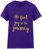 Find Joy in the Journey – Ladies T-Shirt in Purple with Gold vinyl