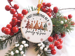 FIRST CHRISTMAS AS a Family of Five hanging decoration in standard