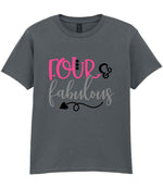 FOUR & Fabulous t-shirt in charcoal