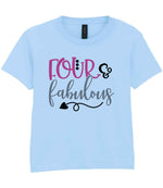 FOUR & Fabulous t-shirt in light blue