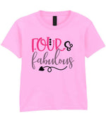 FOUR & Fabulous t-shirt in light pink