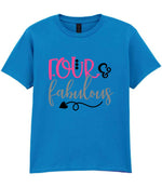 FOUR & Fabulous t-shirt in sapphire blue