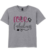 FOUR & Fabulous t-shirt in sport grey