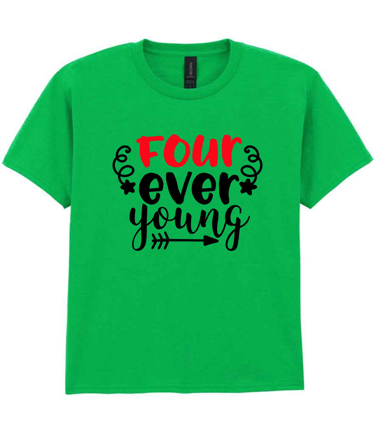 Four Ever Young t-shirt in irish green