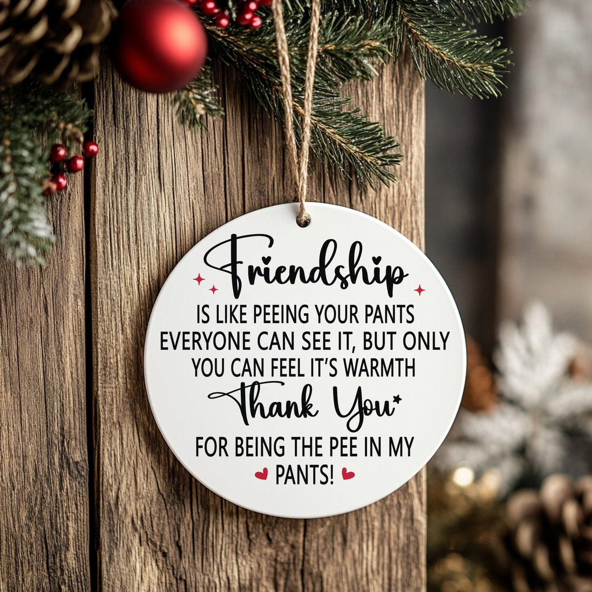 Friendship Peeing Pants hanging decoration in standard