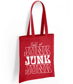 Full of JUNK JUNK JUNK tote bag in red