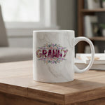 Granny marble mug in grey