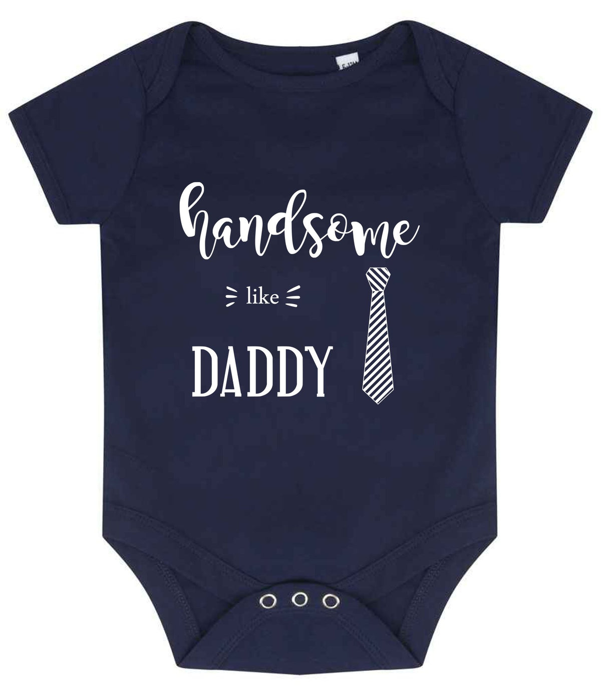 Handsome Like DADDY baby bodysuit in navy