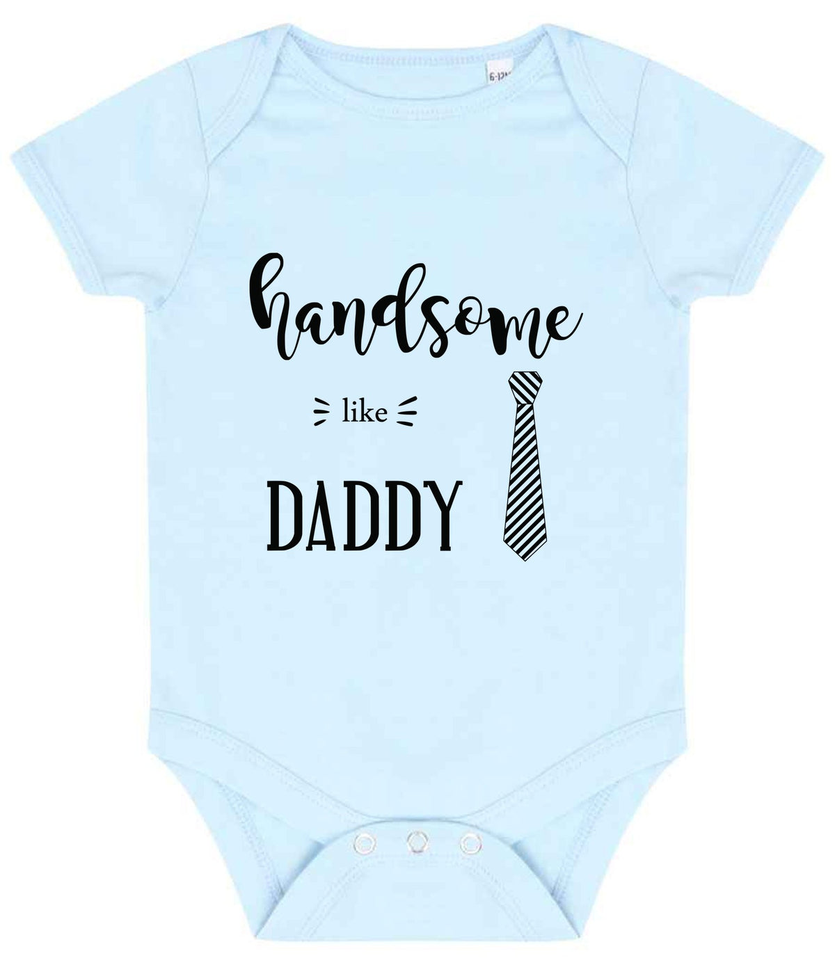 Handsome Like DADDY baby bodysuit in pale blue