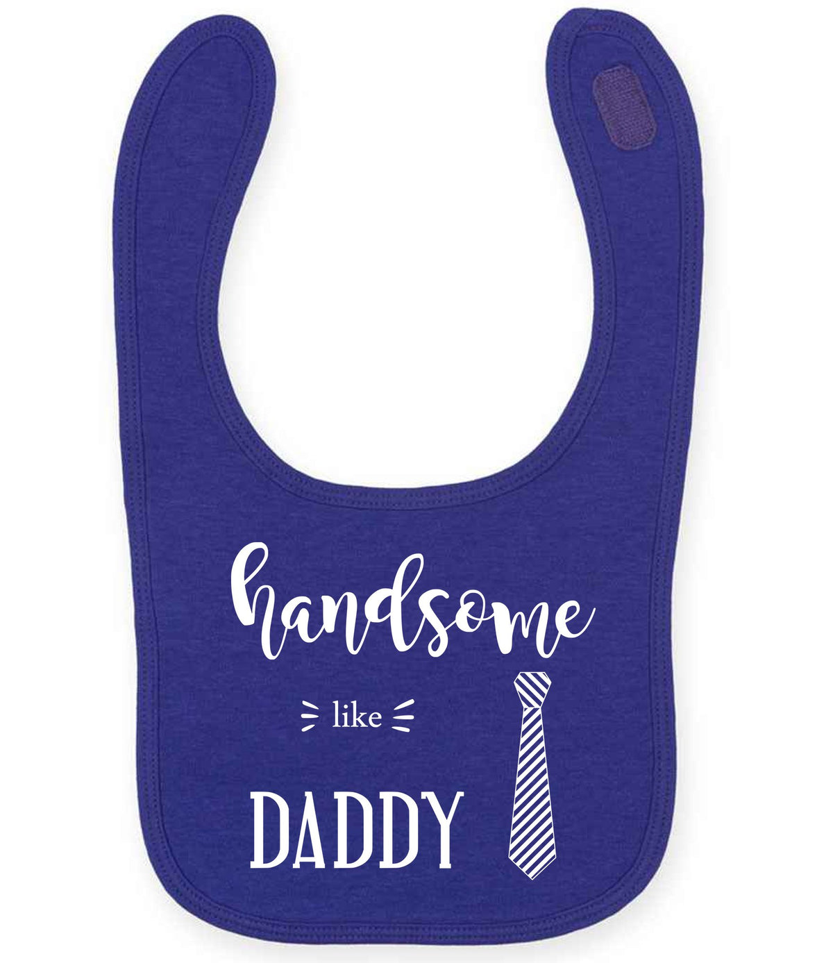 Handsome Like DADDY toddler bib in purple