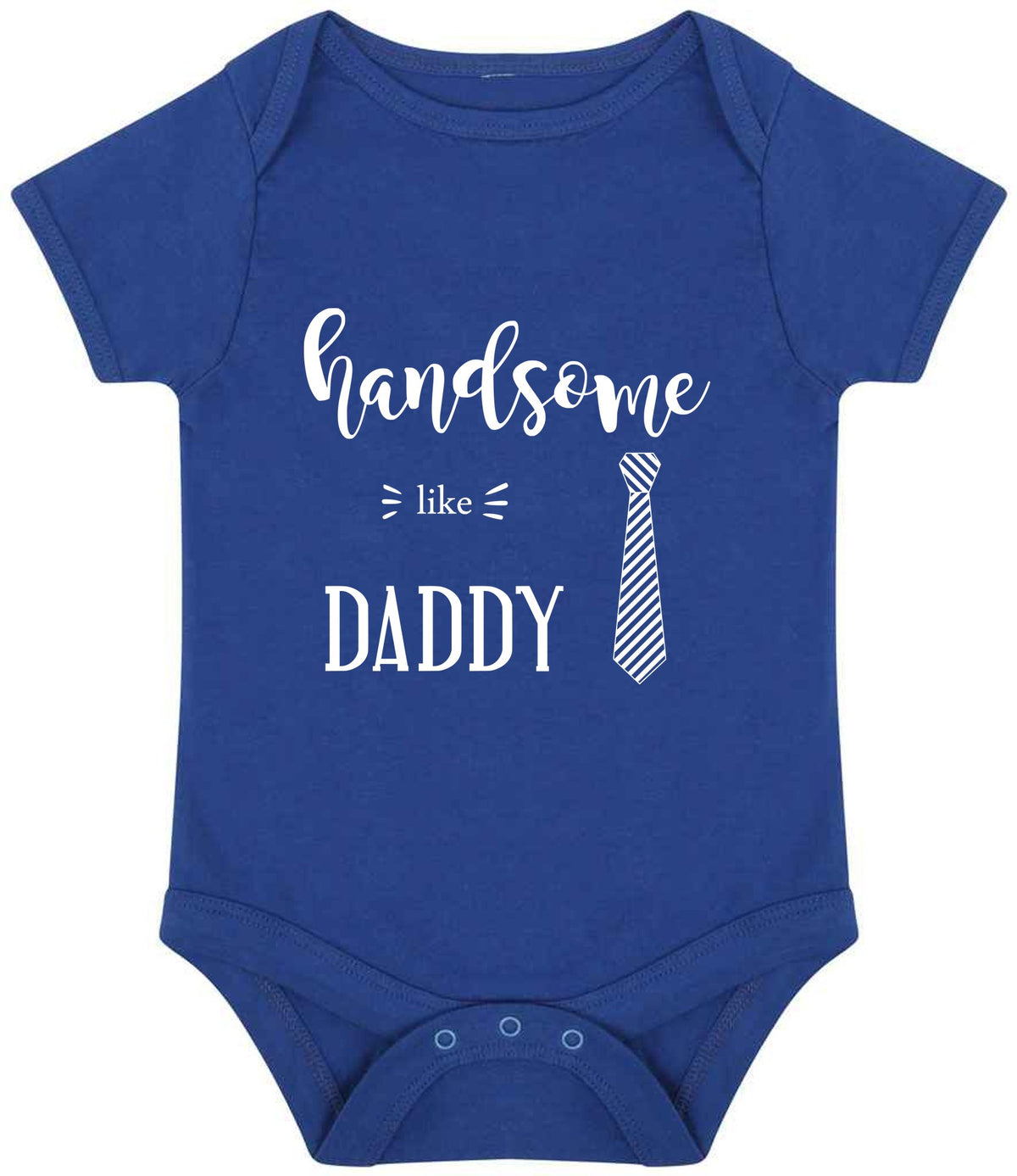 Handsome Like DADDY baby bodysuit in royal blue