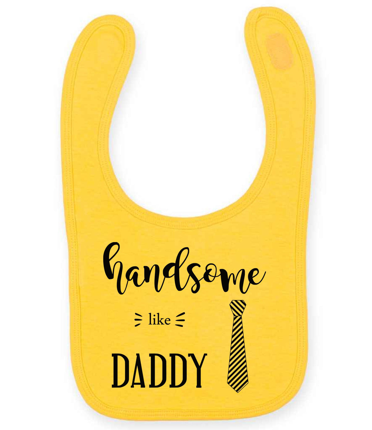 Handsome Like DADDY toddler bib in sunflower