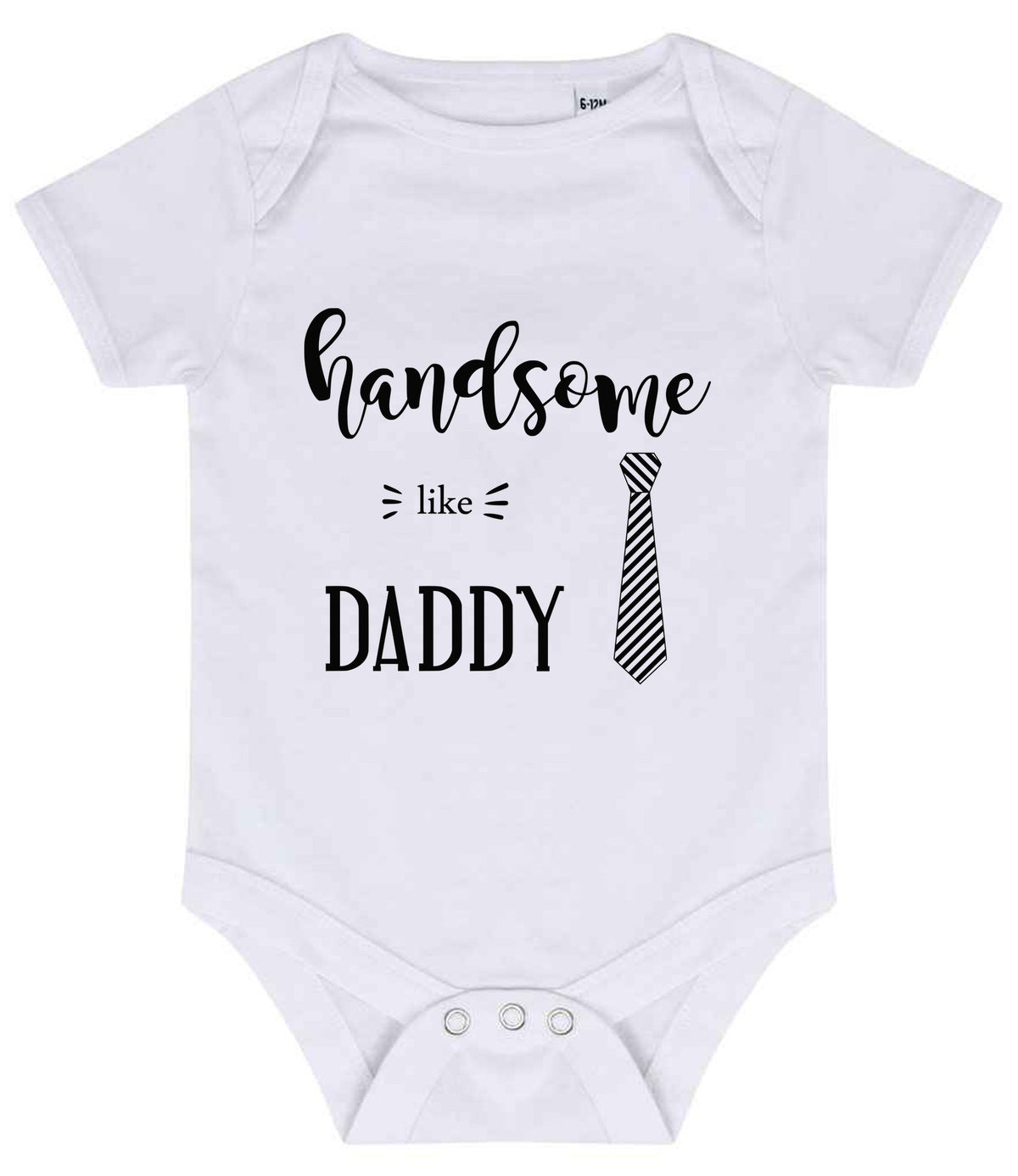 Handsome Like DADDY baby bodysuit in white