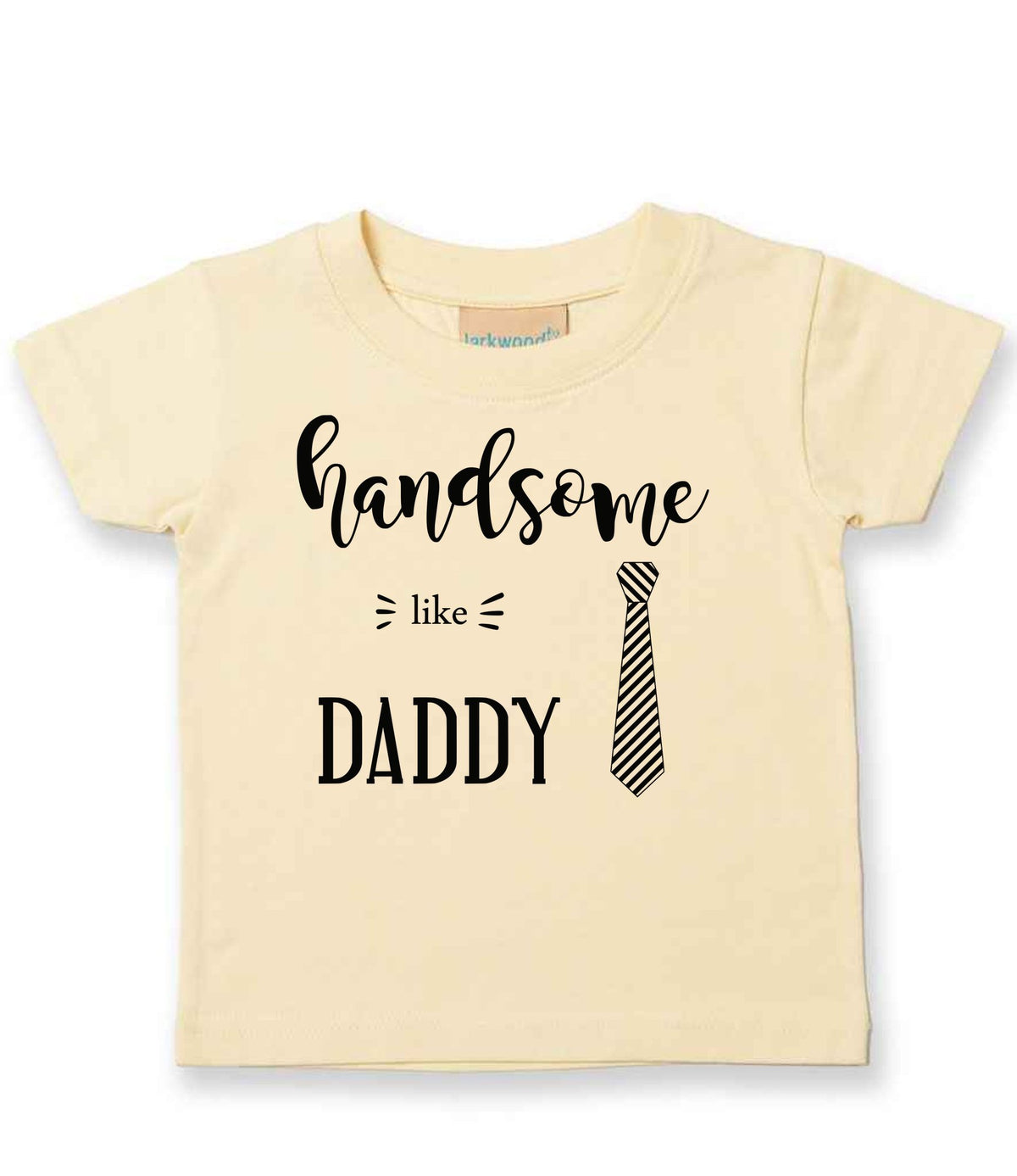 Handsome Like DADDY t-shirt in pale yellow