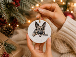 Happy German Shepherd hanging decoration in standard