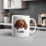 Customisable Happy Irish Setter – Orca 11oz Standard Mug, personalised with your own text