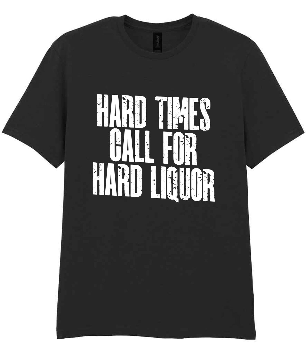 T-shirt piece of the Hard Times Call for Hard Liquor Matching Set: Mug, Coaster & T-shirt in Black