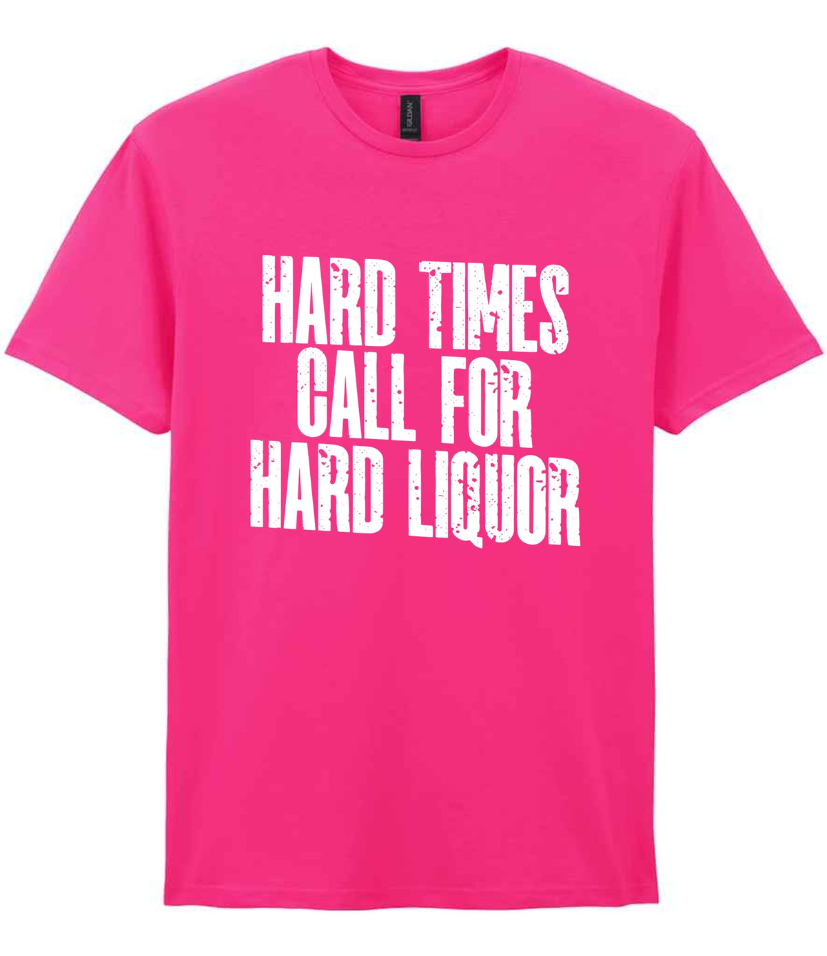 T-shirt piece of the Hard Times Call for Hard Liquor Matching Set: Mug, Coaster & T-shirt in Heliconia