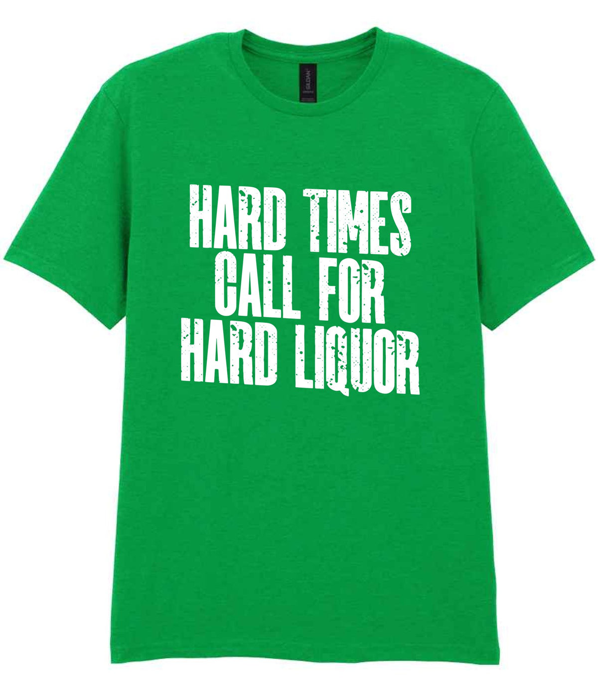 T-shirt piece of the Hard Times Call for Hard Liquor Matching Set: Mug, Coaster & T-shirt in Irish Green