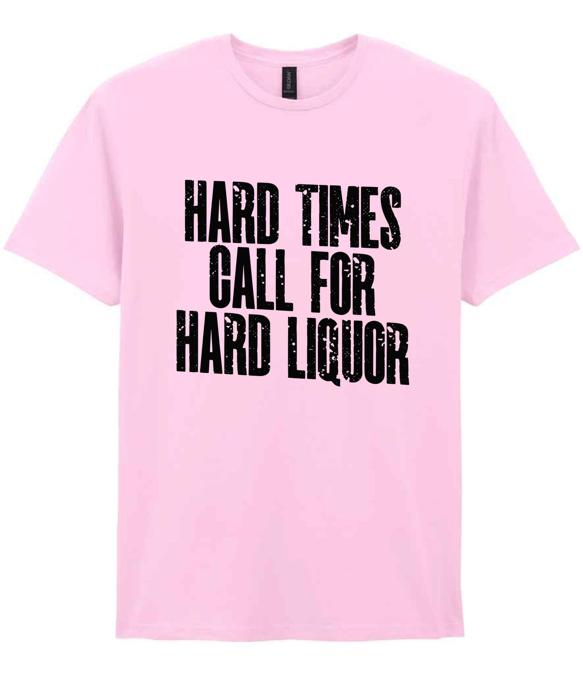 T-shirt piece of the Hard Times Call for Hard Liquor Matching Set: Mug, Coaster & T-shirt in Light Pink