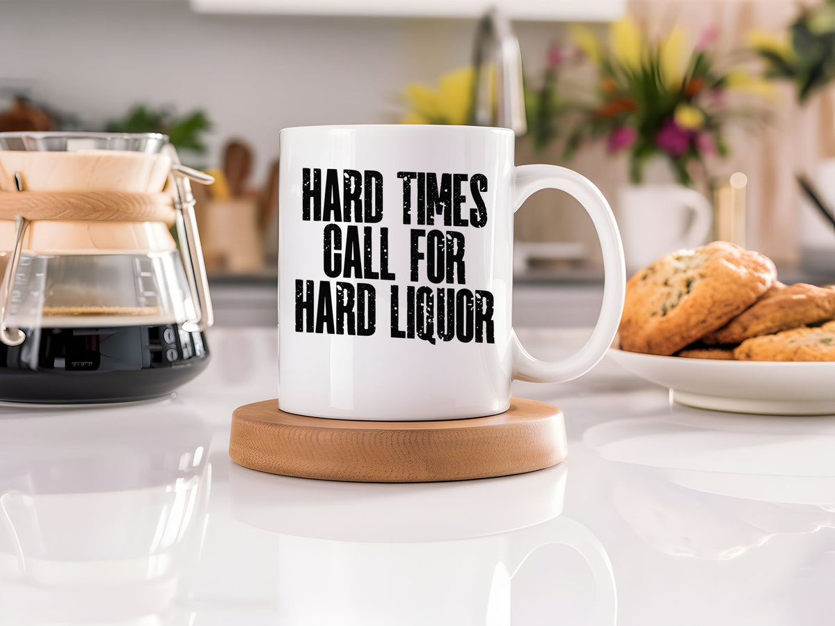 Mug piece of the Hard Times Call for Hard Liquor Matching Set: Mug, Coaster & T-shirt in Military Green