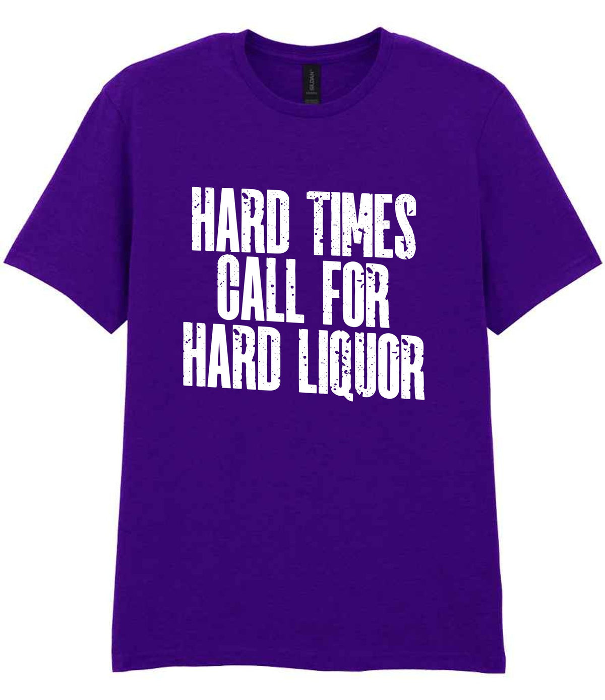 T-shirt piece of the Hard Times Call for Hard Liquor Matching Set: Mug, Coaster & T-shirt in Purple