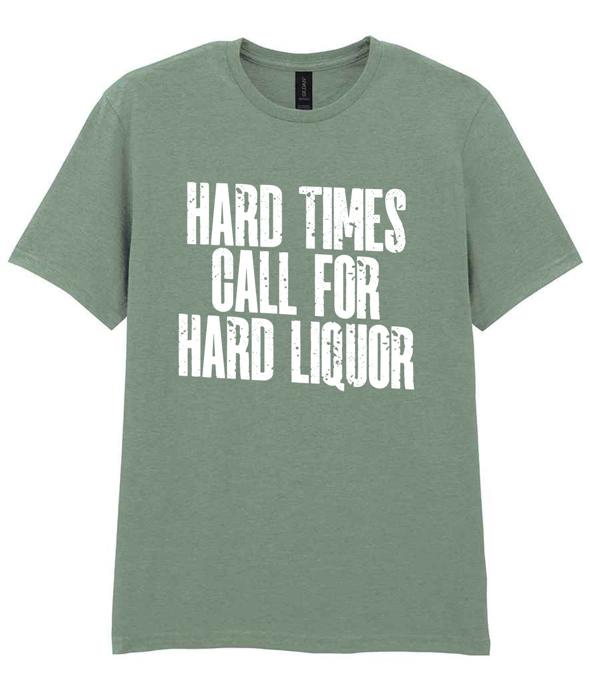 T-shirt piece of the Hard Times Call for Hard Liquor Matching Set: Mug, Coaster & T-shirt in Sage