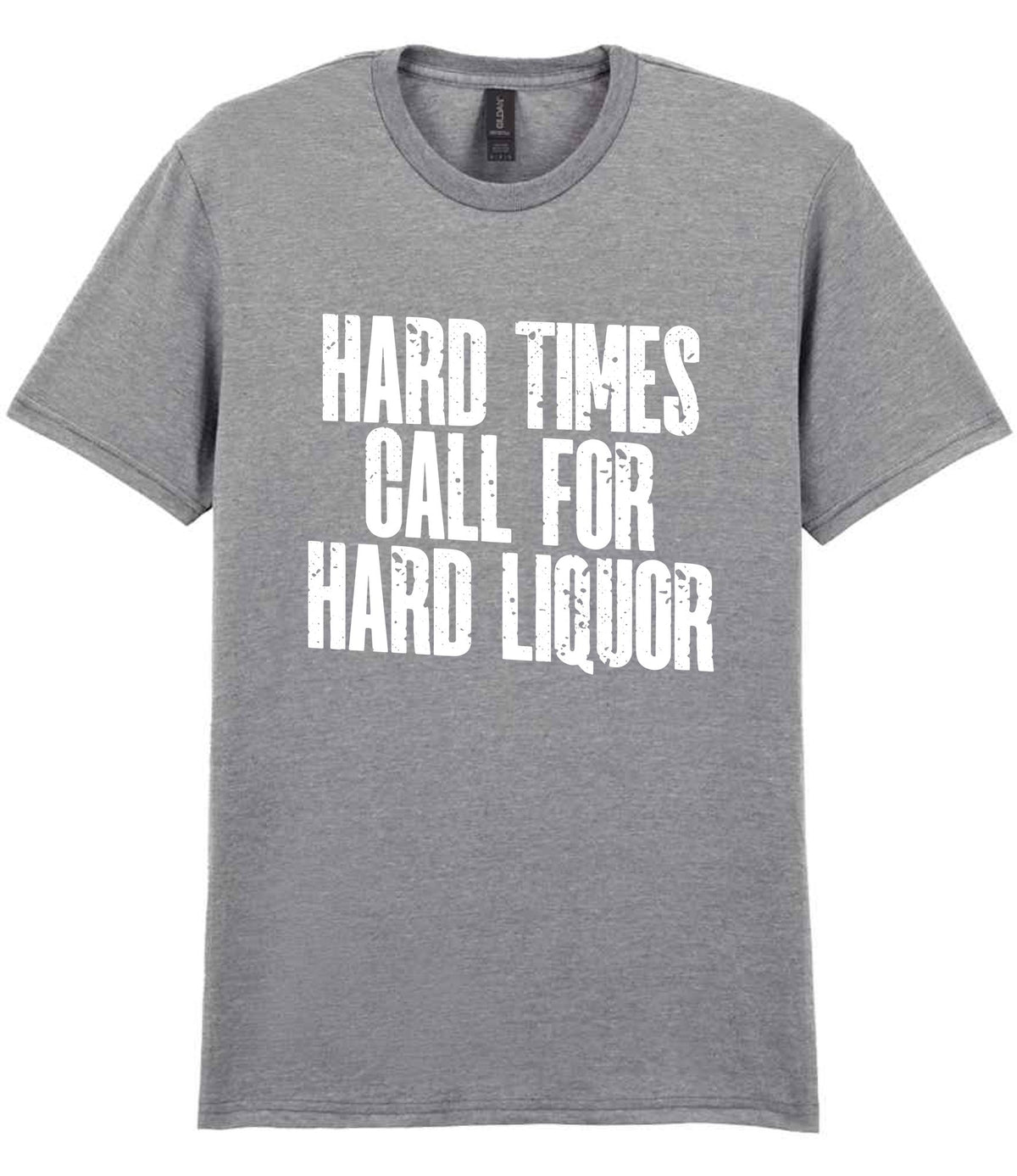 T-shirt piece of the Hard Times Call for Hard Liquor Matching Set: Mug, Coaster & T-shirt in Sport Grey