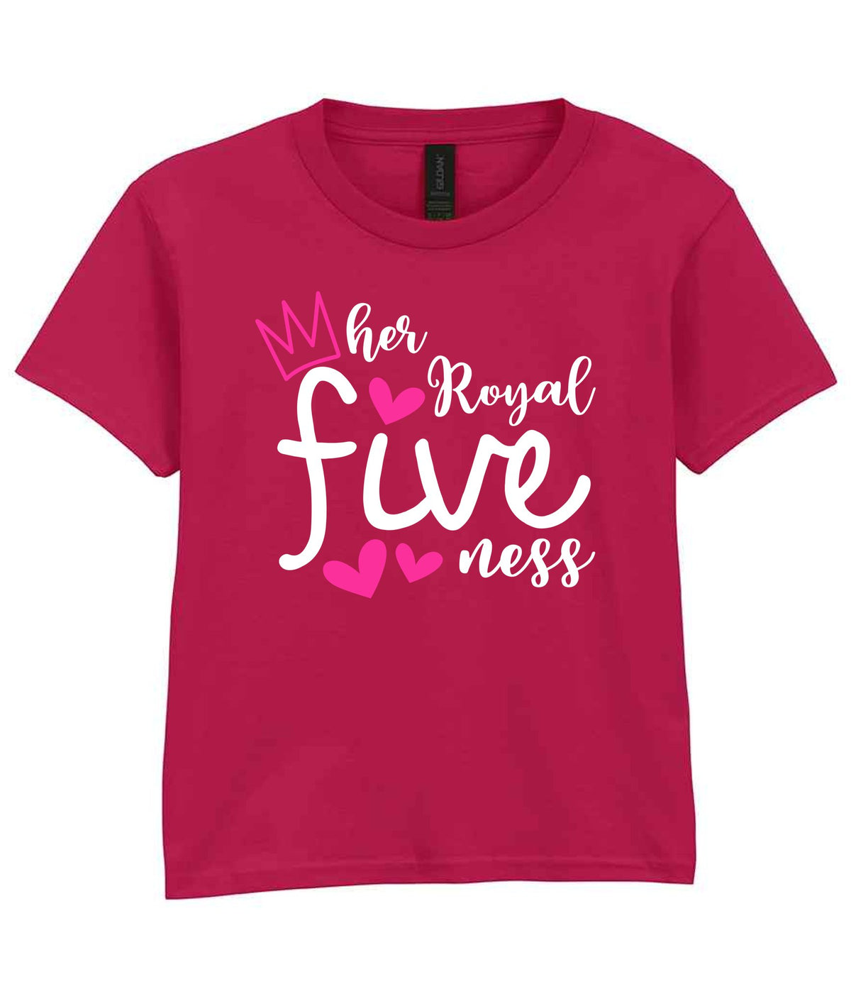 Her Royal Fiveness t-shirt in cardinal red
