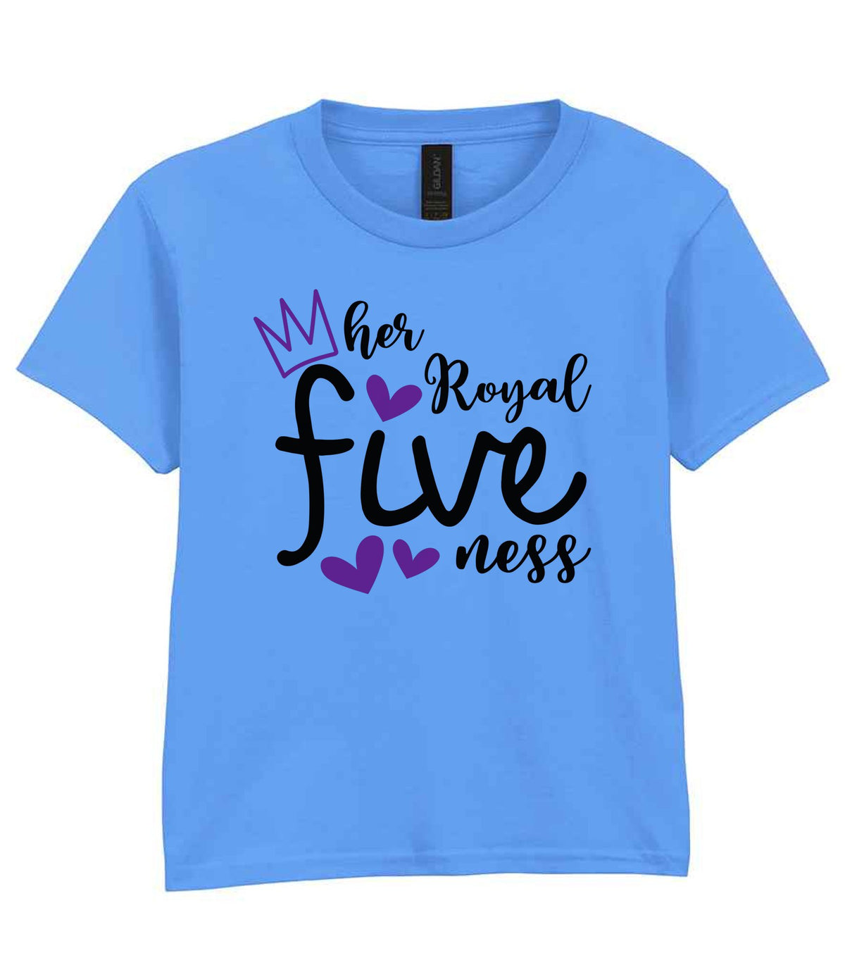 Her Royal Fiveness t-shirt in carolina blue