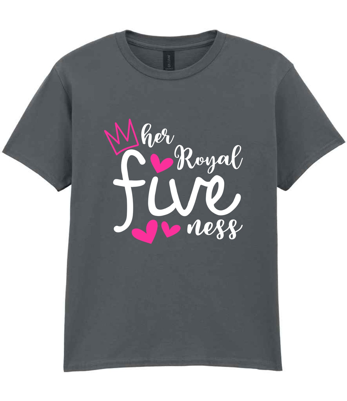 Her Royal Fiveness t-shirt in charcoal