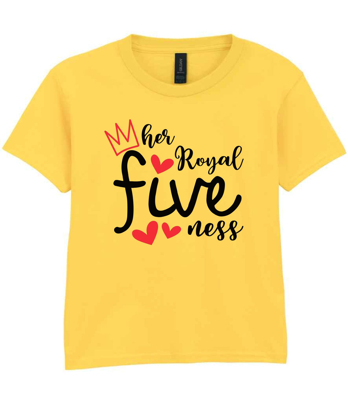 Her Royal Fiveness t-shirt in daisy