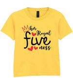 Her Royal Fiveness t-shirt in daisy