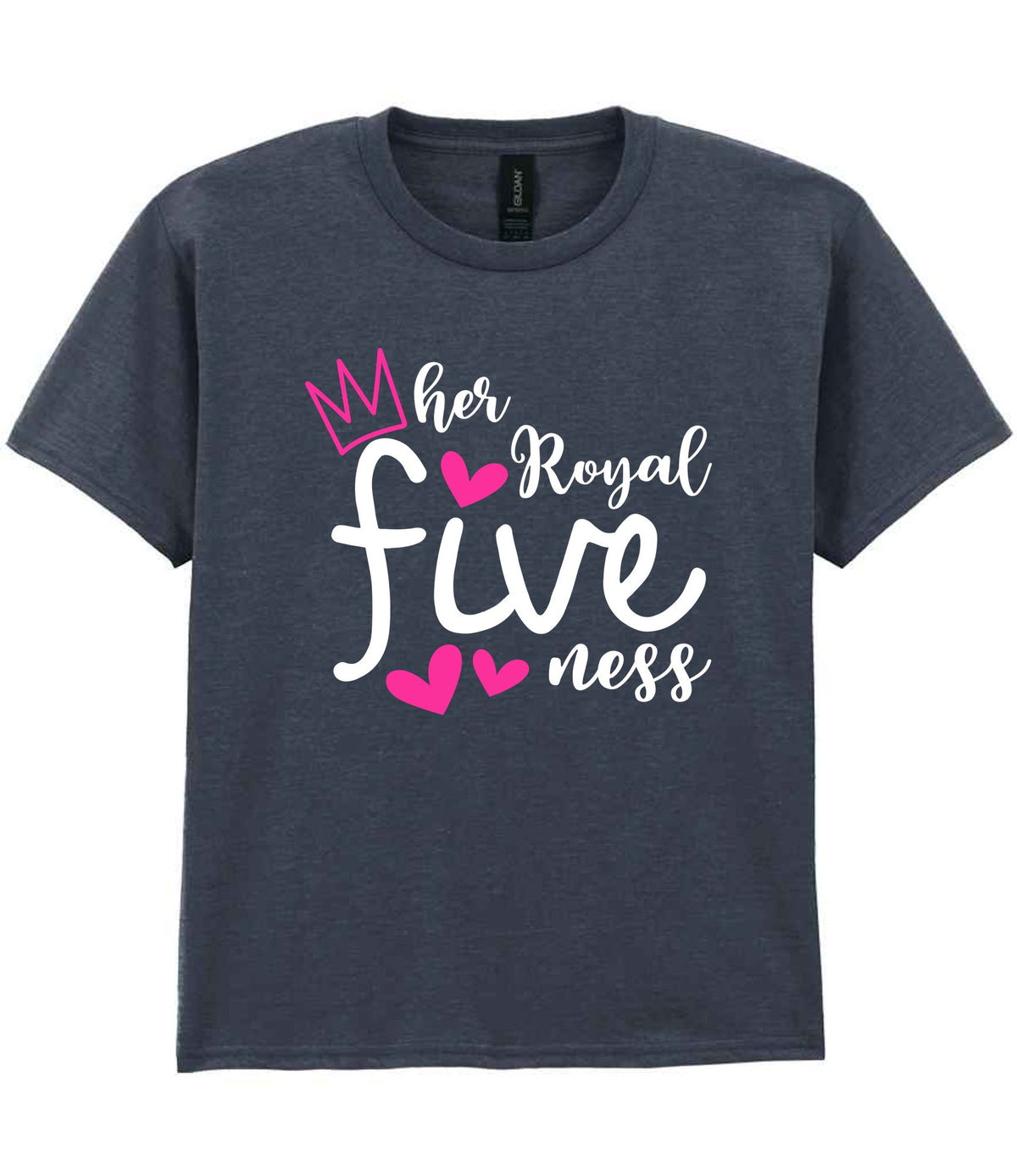 Her Royal Fiveness t-shirt in dark heather